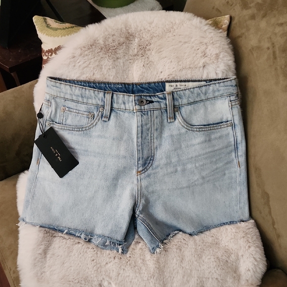 NWT Rag & Bone Light Blue Denim Shorts-Size 28 - Picture 1 of 5
